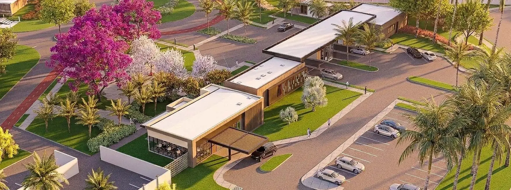 Portaria Sole do Villagio Siena, condomínio horizontal BrDU em Goiânia