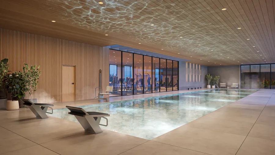 Piscina coberta aquecida do Espaço Wellness do Villagio Siena